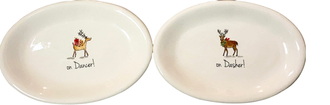 Dasher and Dancer Oval Set